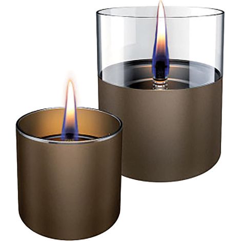Set con 2 candele da tavolo ricaricabili Lilly 8 & 10 duo pack Chocolate TenderFuel