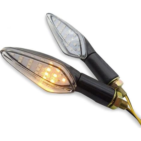 Clignotants moto LED séquentiels Lumitecs BL6 2 pièces clair (1/4)
