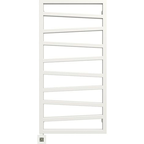 Sèche-serviette électrique blanc de 1070mm de haut et 500mm de large - 400 Watt - ZIG1070/500E1B (1/5)