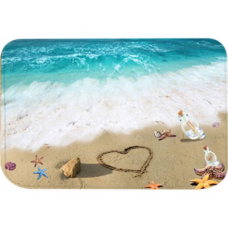 Tapis De Sol Antidérapant - En Flanelle Douce Absorbante - Pour Cuisine Salle De Bain Bureau - 50 x 80 cm (1/5)