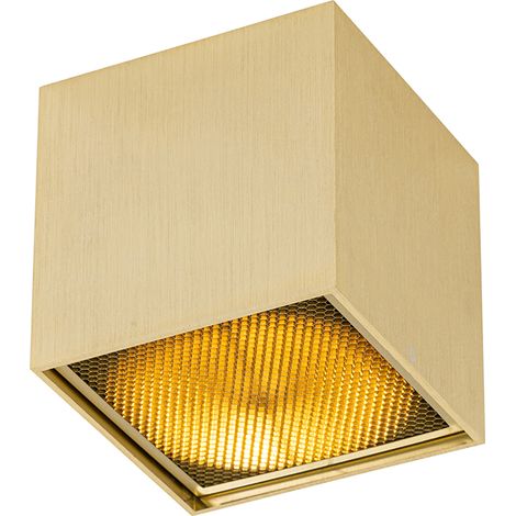 QAZQA Faretto box - Design - Alluminio,Acciaio - Oro - Cubo Max. 1 x Watt