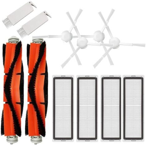 Kit de 12 pièces détachées et accessoires pour aspirateur robot Xiaomi Dreame F9, compatible avec les modèles Mijia 1C, 2C, 1T, STYTJ01ZHM et STYTJ02ZHM : 2 brosses rotatives, 4 filtres, 4 brosses lat (1/5)