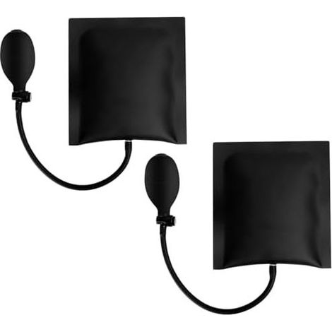 2 Pcs Coussin Gonflable se Levage, de Montage Air Wedge Pumps, Pompes à pour Cale-Porte Installation Porte Fenêtres À Domicile Réparation Automobile (Noir) - (1/5)