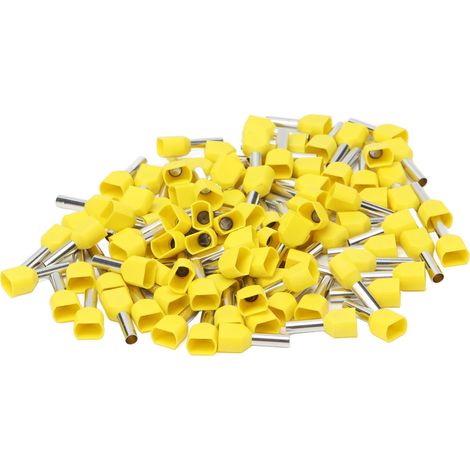 Kit de jeu de bornes de fil à sertir isolés par virole, 100 pièces, pour équipement de Machine TE4012