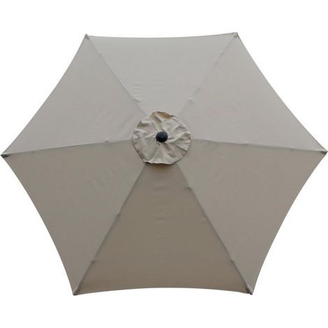 Auvent de rechange pour parasol de terrasse d'extérieur, 8 baleines, 3 m, imperméable, anti-UV, tissu de rechange, Kaki (1/5)