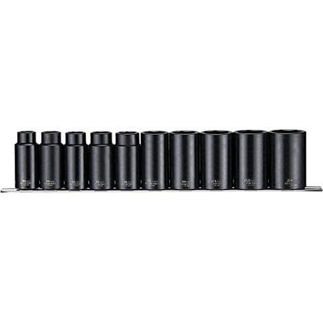 Teng 9126 Metric Deep Impact Socket Set 10 Piece 1/2in Drive