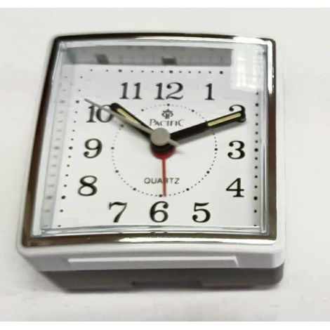 Reloj despertador de cuarzo 6109 blanco Pacífico