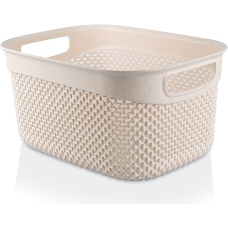CESTINO IN PLASTICA PER LAVAGGIO 33X24X16CM 9L CREMA