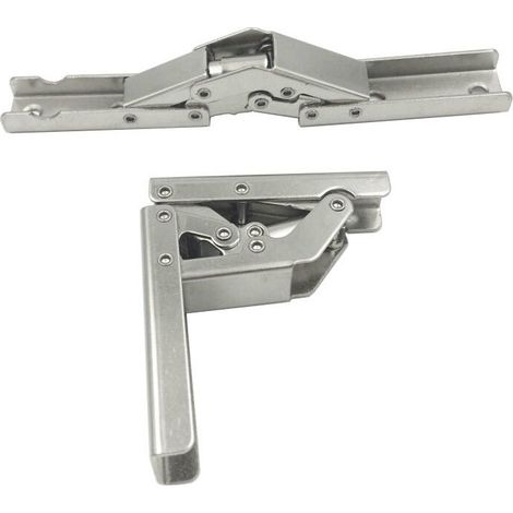 royaluxe- 4 PCS Charnières Pliant 90 Degré Plein Recouvrante Charniere Porte en Acier Inoxydable Charniere Meuble Cuisine Invisible avec 16 Vis pour Fermeture d’Armoire de Porte Placard (1/3)
