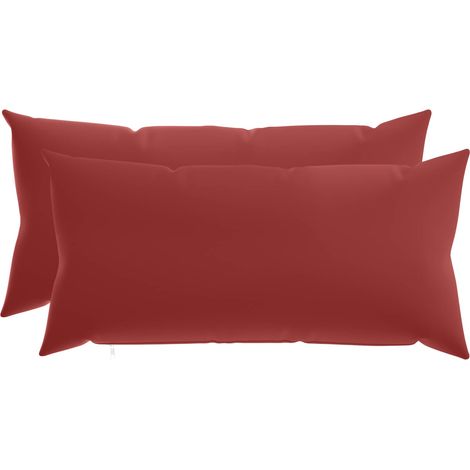 vidaXL Funda de almohada 2 pcs HEERLEN Rojo vino 40 x 70 cm Poliéster (1/2)