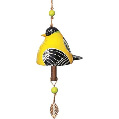 Carillon éolien artisanal en résine, motif oiseau, décoration de cour, de jardin ou d'intérieur, artisanat à suspendre (1/5)