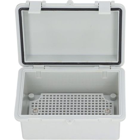 Boîtier électrique étanche IP67 Boîtier électrique Extérieur Boîte de Jonction avec Couvercle à Charnière Pince en Plastique pour Bricolage Gris (1/5)