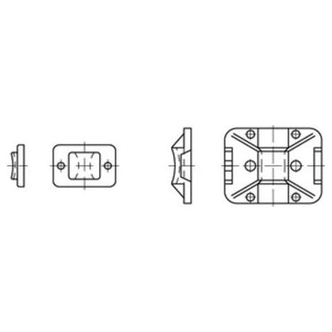 HellermannTyton Befestigungssockel TY8G1S-N66-NA 100 Stk