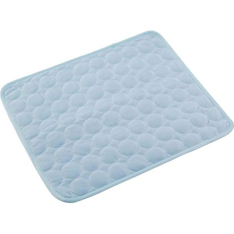 Eismatte für Haustiere, Eispad für Haustiere, sicher, künstlich, kühlend, kalte Betten für Haustiere, Sommer-Katzenmatte, Himmelblau, 100 × 70 cm (1/4)