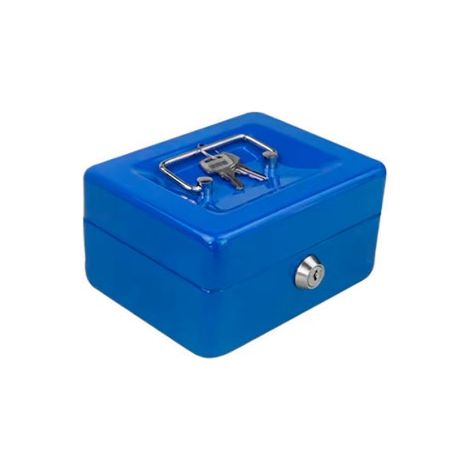 Caja de caudales acero Accumaster - Nº0, 12,5 x 9,5 x 6 cm, asa resistente, llaves incluidas. (1/5)