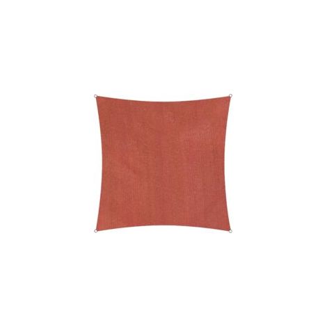 Sonnensegel quadratisch 3 x 3 Meter Wetterfester Sonnenschutz mit Befestigungsseilen Terrasse, Garten und Balkon, HDPE-Segeltuch, UV-Schutz [terracotta]