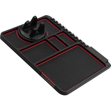 Support de téléphone de voiture antidérapant, rotatif à 360°, ultra stable, en caoutchouc, support de téléphone avec navigation M (1/5)