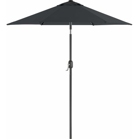Songmics – Parasol droit inclinable 2 m – Protection UPF 50+ – Mât en métal – Baleines renforcées – Pour terrasse, balcon, extérieur – GPU202G01