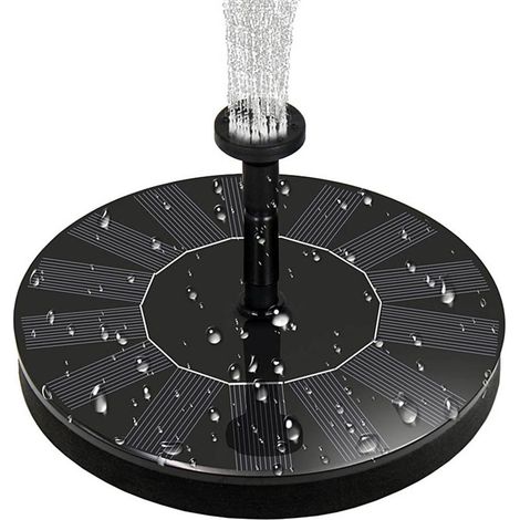 Fontaine Solaire à Pompe pour Bassin d'Oiseaux, Petit Étang, Aquarium et Décoration de Jardin (1/5)