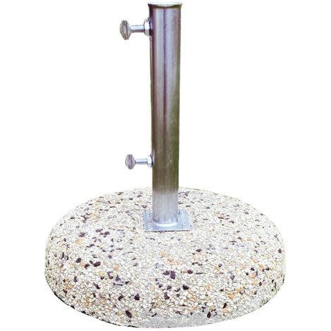 Base ombrellone in graniglietto Ø 45 cm, tubo Ø 45 cm con piastra a 4 viti MALIGI HOME MG-RENATA Graniglietto
