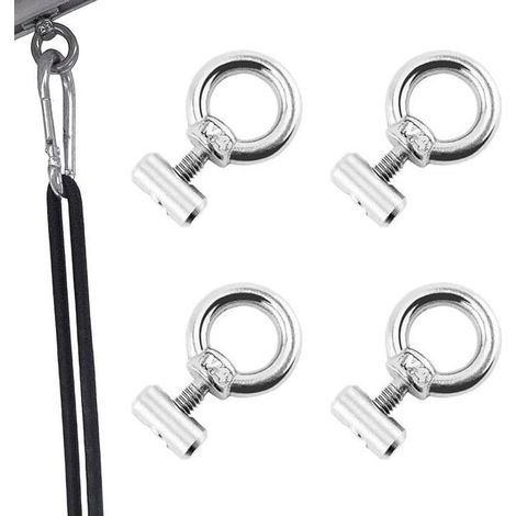 HOXILEELEOButoirs di fissaggio tenda - Lotto 4, Argento, guida in Acciaio inox-camper-barca - Kit Aucunely (1/5)