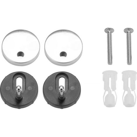 Kit Fixation Siege Toilette - Plastique Et Acier Inoxydable - Pour Modèles Trent Ticino Aedo - 1 Unite (1/3)