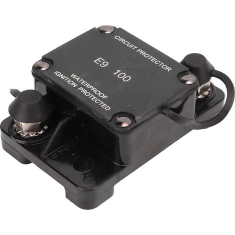 Disjoncteur à réarmement automatique, goujon 1/4 po, 32 V, 100 A, étanche IP67, pour batterie de bateau, camping-car ou camion. (1/5)