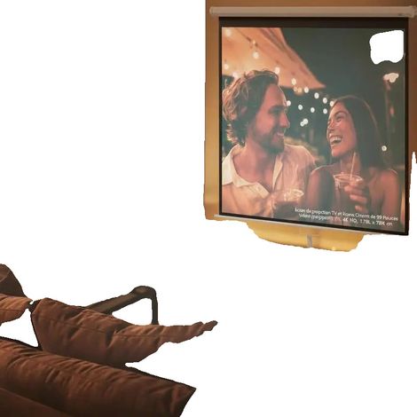 Pantalla de proyección, 99 pulgadas en diagonal, compatible con 4K HD, 99 pulgadas (1/5)