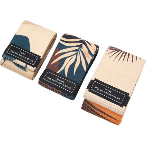 Bandes élastiques de résistance pour exercices (lot de 3) : bandes antidérapantes haute résilience pour femmes et hommes. (1/5)