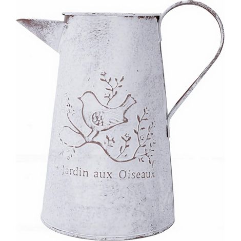 Bouilloire en Fer rétro, Pot de Fleurs, Vase à Plantes Vintage, pichet à Fleurs, Support de pichet (1/5)