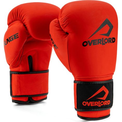 Gants de boxe Overlord Rage rouges 12 oz. (1/4)