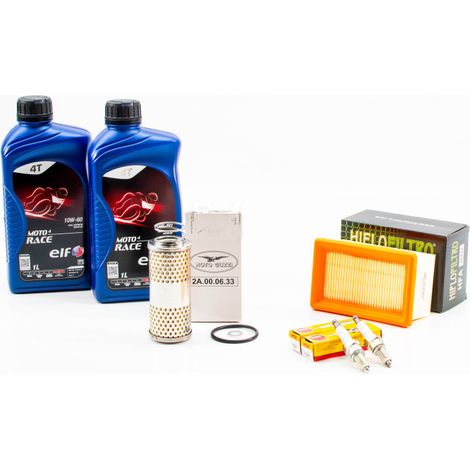 Kit Révision Filtres Bougies pour MOTO GUZZI V7 III MILANO 750 de 2018 à 2019 - ELF MOTO 4 RACE 10w60 2L