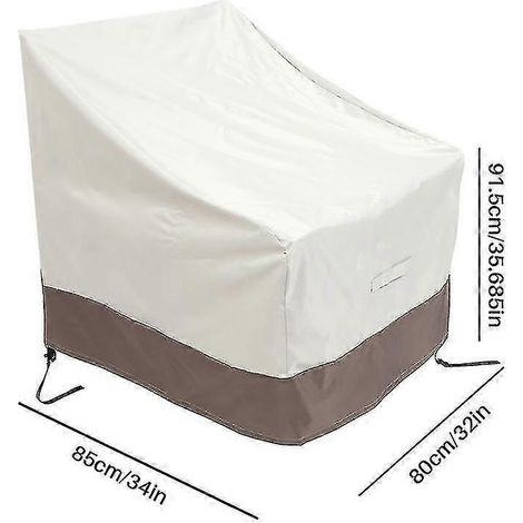 Lot de 2 housses pour chaises Adirondack de patio, 79 x 84 x 91 cm, robustes, imperméables, en tissu 420D. (1/5)