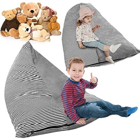 Pouf pour enfants, rangement pour jouets, organisateur pliable, canapé extra large de 200 L (1/5)