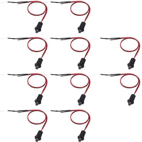 Voyant LED clignotant factice d'alarme de voiture 12V à montage sur tableau de bord (rouge) (1/4)