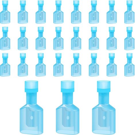 Lot de 100 cosses de câble isolées, connecteurs en nylon Bolatus 16-14 AWG, connecteurs plats pour voiture, connecteurs électriques (1/5)
