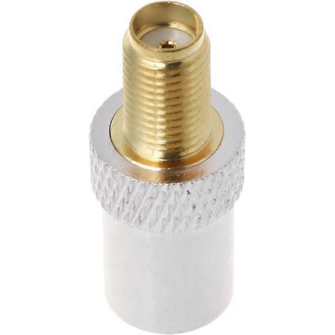Adaptateur coaxial RF avec connecteur RF, prise femelle SMA vers prise mâle IEC (TV), plaqué nickel (1/4)
