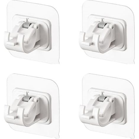 Supports de tringle à rideaux autocollants blancs (1/5)