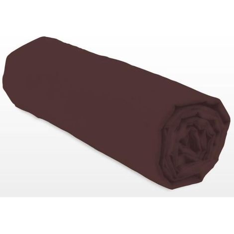 Drap-housse - LOVELY HOME - LH71595 - 160x200+30 cm - Marron (1/3)