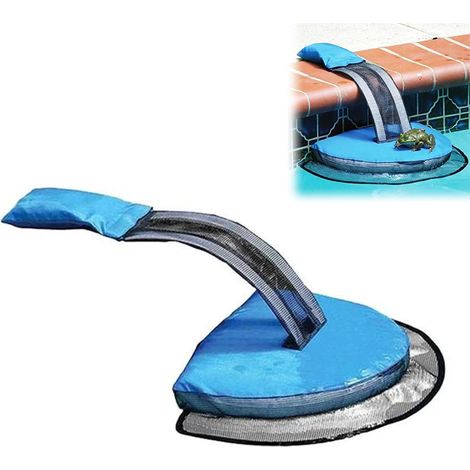 Rampe D'evacuation Gonflable pour Piscine,Outil Flottant pour Animaux,Gonflable Rampe D'evasion Sauvetage,Rampes D'evacuation pour Piscine,Rampes D'evasion pour Animaux de Compagnie Bleu (1/5)