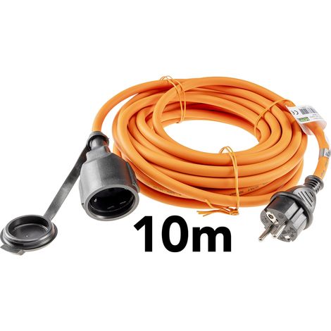 Rallonge de protection en caoutchouc CHILITEC, IP44, 10 m, orange