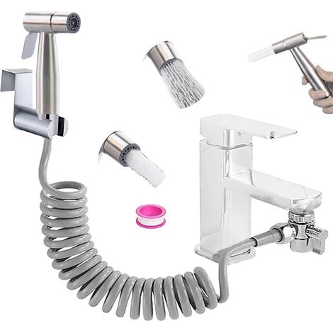 Toilet Sprayer for Bidet, Dual Function Jet, Dual Switch Design, Easy to Install, with Tap Dispenser Pipe Wall Mount (1/5)