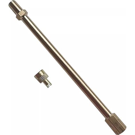 Tuyau d'air multifonctionnel allongé pour trottinette électrique/vélo/VTT/multifonctionnel universel, embout allongé, valve en alliage d'aluminium doré (1/4)