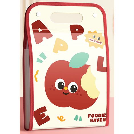 (1 pièce) Dossier accordéon vertical pour papiers de test, sac de rangement pour étudiants, dossier A4 transparent, dossier portable (1/5)