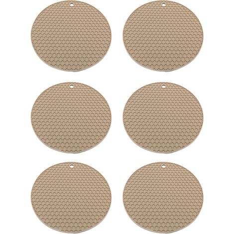 Dessous de verre épais pour boissons et café, table en bois, ondulé, résistant aux taches, non absorbant, champagne (1/5)