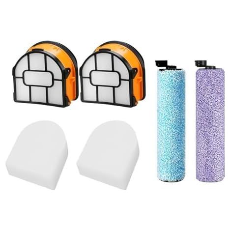 Replacement parts kit for Shark hydrovac for Messmaster vacuum cleaner, 2 roller brushes and 4 filters, WD161 WD261 AW261 WD101 WD201 WD100 WD200 AW201 (1/4)