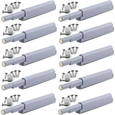 Loquet magnétique push-open pour meuble – 10 pièces – Matériau POM plastique et aimant néodyme – Ouverture facile sans poignée