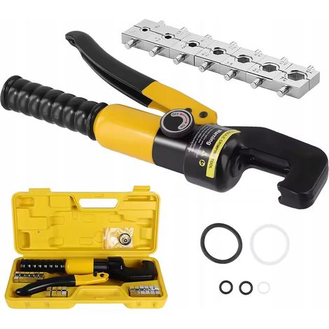 HexCrimp Pro 70T Hydraulische Crimpzange – Sechskantpresse 4–70 mm² 8 Backen im Koffer (1/5)