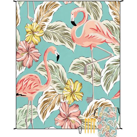 Tapis de plage en microfibre style bohème, séchage rapide, déperlant et résistant à l'humidité, idéal pour les pique-niques et le camping. Tapis de plage 46 (1/4)