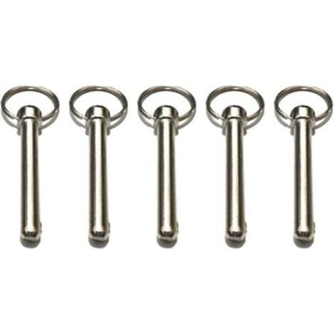 Goupilles de verrouillage à dégagement rapide, 8mm, acier inoxydable, 72mm, résistantes aux intempéries, pack de 10, idéales pour matériel marin et applications nautiques (1/4)